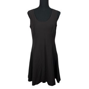 Ann Taylor Dark Brown/ Black Scoop Neck Midi Dress Size 4